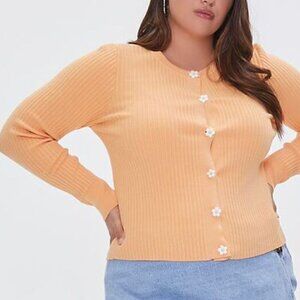 Forever 21 Plus Size Ribbed Cardigan Sweater 0X NWT